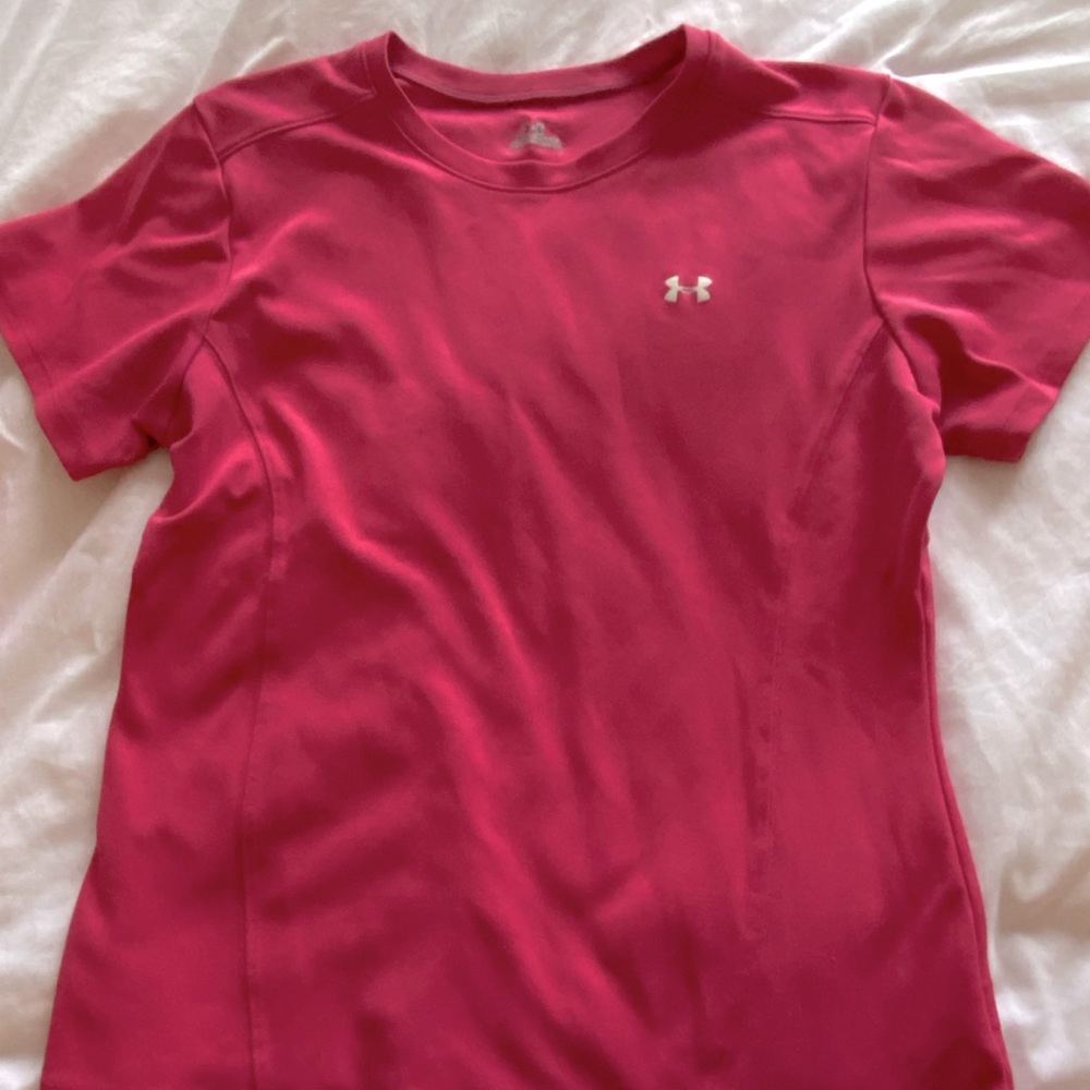 Under armor pink athletic tee. Size M